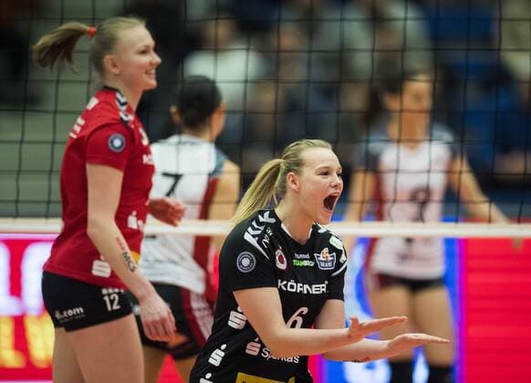 Volleyball, CEV Cup Women, Dresdner SC - TSV Düdingen