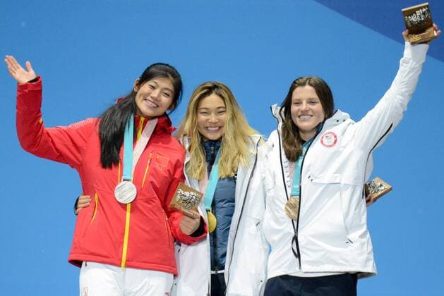 PyeongChang 2018 - Snowboard, Women, Halfpipe, Award Ceremony