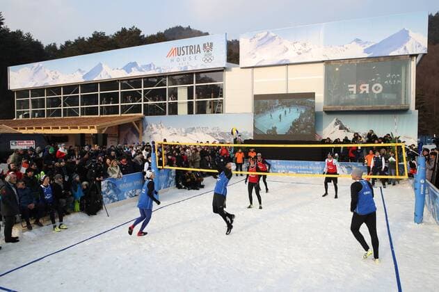 PyeongChang 2018 - Snow Volleyball Event in front of the Austria House