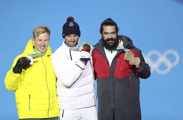 PyeongChang 2018 - Snowboard, Men's Snowboardcross, Award Ceremony