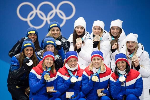 PyeongChang 2018 - Cross Country, 4x5km Relay Women Award Ceremony