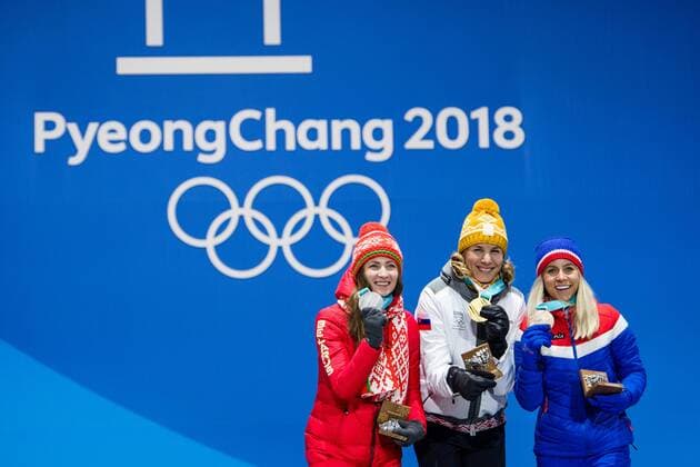 PyeongChang 2018 - Biathlon, 12.5km Women's Mass Start Award Ceremony