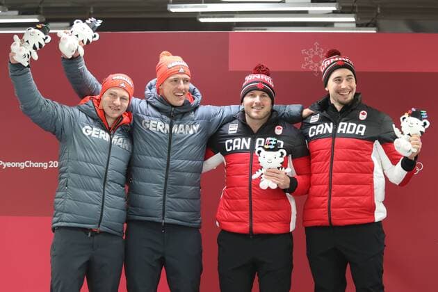 PyeongChang 2018, men's two-man bobsleigh, Francesco Friedrich and Thorsten Margis share gold with Canada