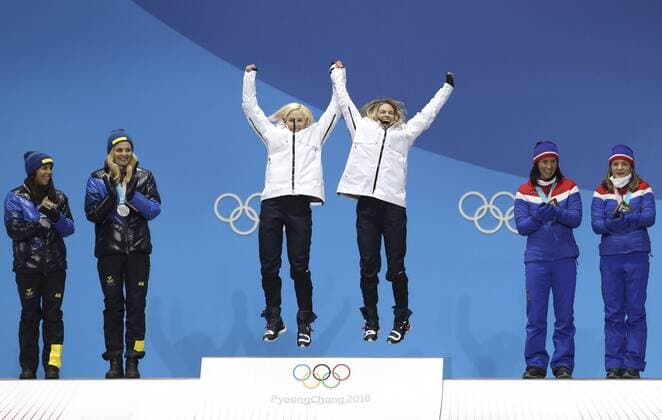PyeongChang 2018, Cross-Country Skiing, Women's Team Sprint, Award Ceremony