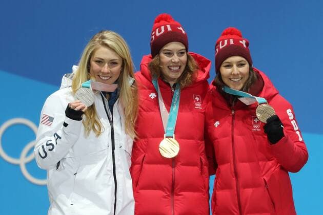PyeongChang 2018, Alpine Skiing, Combined, Women, Award Ceremony