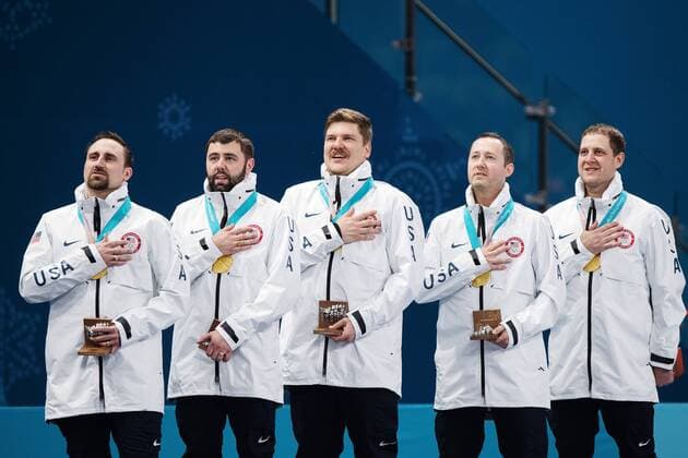 PyeongChang 2018 - Curling, Men, Final, Sweden - USA, Award Ceremony