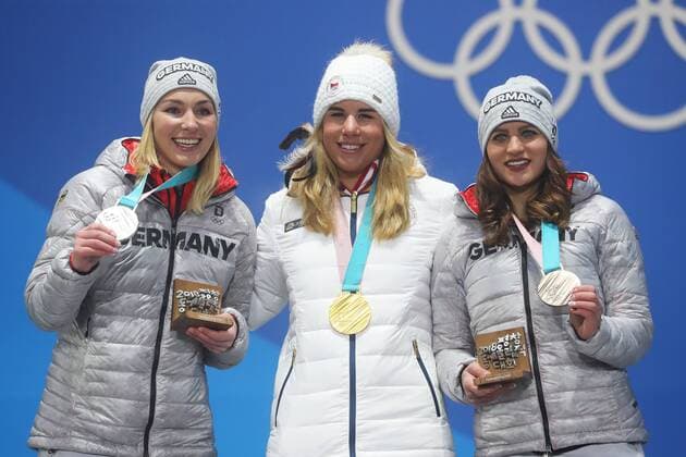 PyeongChang 2018 - Snowboard, Women, Parallel Giant Slalom, Award Ceremony