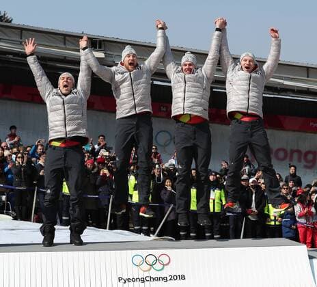PyeongChang 2018, men's bobsleigh, four-man bobsleigh, award ceremony