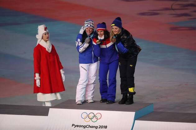 PyeongChang 2018, Cross-Country Skiing Women, Mass Start 30km, Award Ceremony