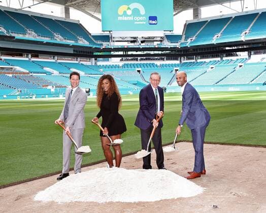Tennis, Serena Williams at the groundbreaking ceremony for the Miami Open