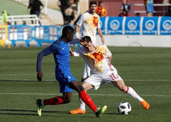 Football, U19, Spain - France