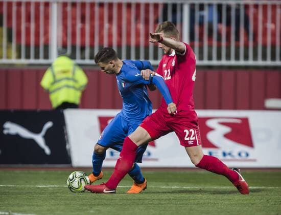 Football, U19, Serbia - Italy