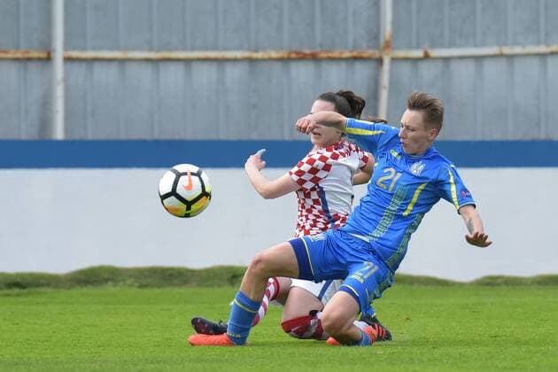 Football, Women, World Cup Quali, Croatia - Ukraine