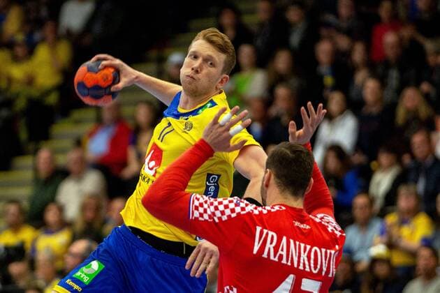 Handball, International match, Sweden - Croatia
