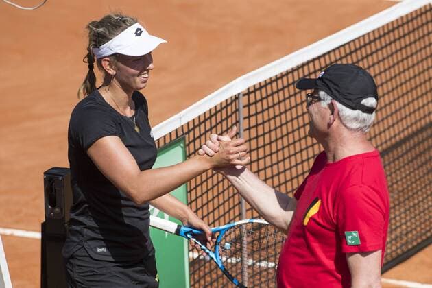 Tennis, Fed Cup, Italy - Belgium in Genoa
