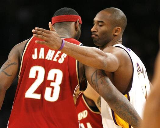 Basketball, emotional farewell words from Lebron James to Kobe Bryant