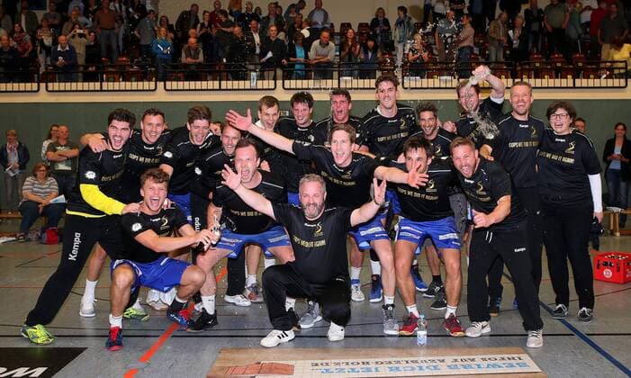 Handball, 3. Liga Süd, SV Kornwestheim celebrates the championship