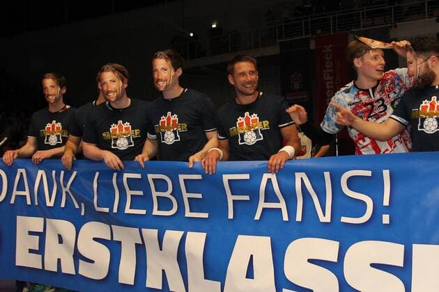 Handball, 3. league, HSV Handball - MTV Braunschweig, championship celebration HSV