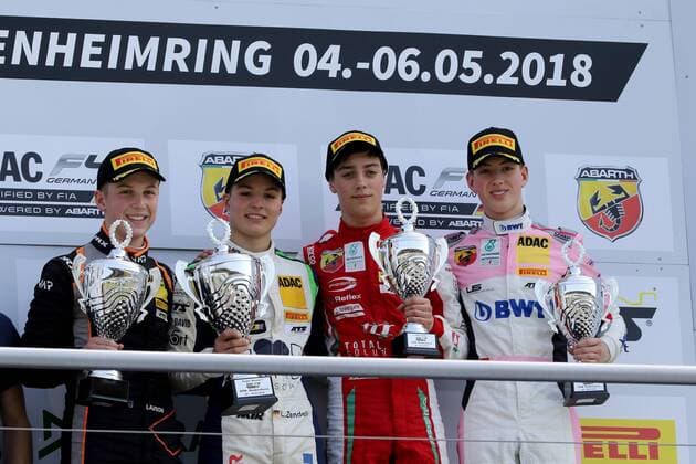 Formula 4, Hockenheim, Award Ceremony with David Schumacher