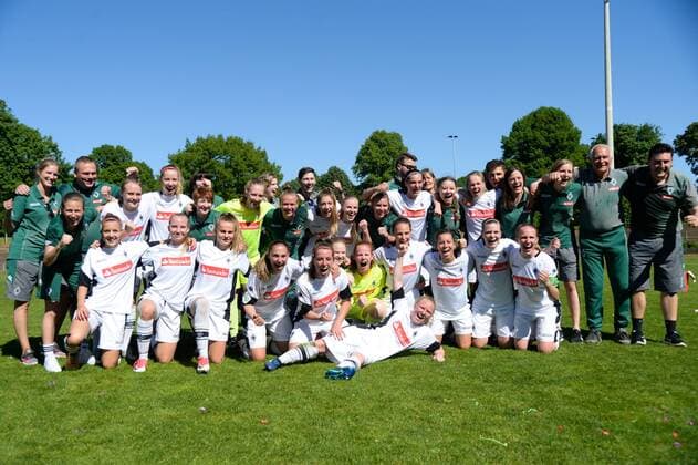 Football, Women, 2. BL, Borussia Mönchengladbach celebrates promotion
