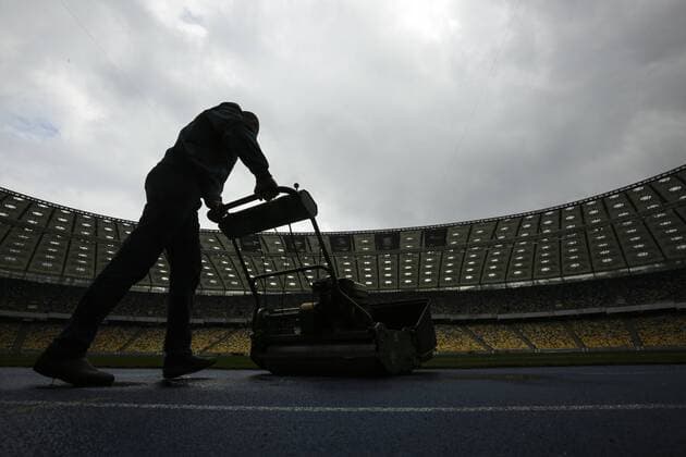 Football, CL Final in Kiev, Preparations at the Olympic Stadium