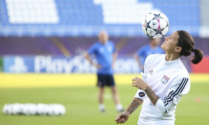 Football, Women, CL, Training Olympique Lyon
