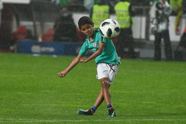 Football, Ronaldo son Cristiano dos Santos nominated for Portugal U15 - Archive photos