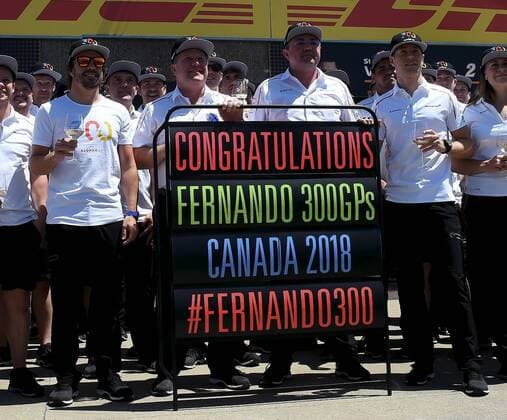 Formula 1, Canadian GP, Fernando Alonso celebrates 300th Grand Prix