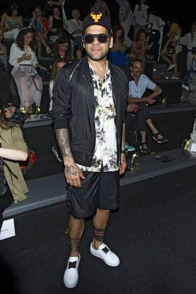 Football, Dani Alves visits Fashion Week Madrid