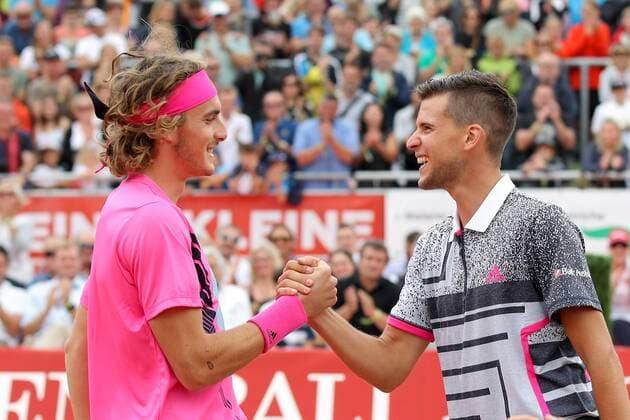Tennis, Thiem and Tsitsipas at show match in Wörschach
