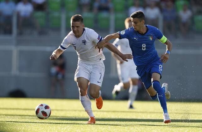 Football, U19 European Championship, Finland - Italy