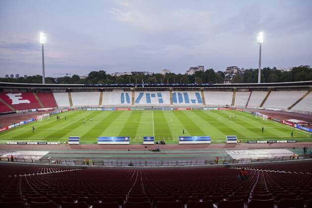 Football, CL qualification, Red Star Belgrade - Red Bull Salzburg, ghost match in front of empty stands