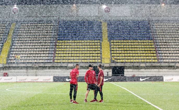 Football, EL Quali, Sorja Luhansk - RB Leipzig, before kick-off