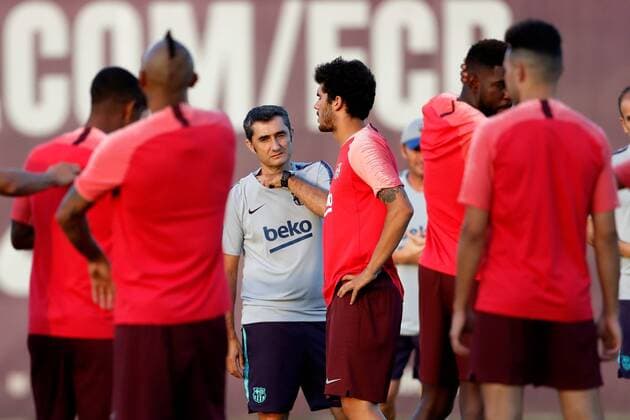 Football, CL, FC Barcelona training