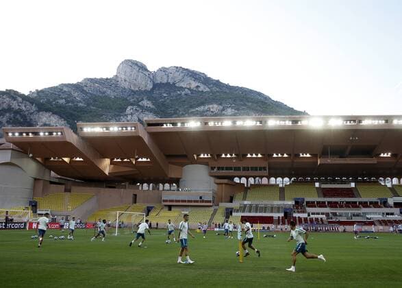 Football, CL, Training Atletico Madrid in Monaco