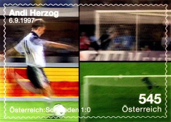 Football, Euro 2008, Andreas Herzog presents his personal special stamp