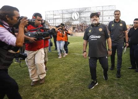 Football, Mexico, Diego Maradona with Dorados de Sinaloa in Apertura Championship final