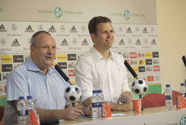 Football, Euro 2008, Press conference Germany in training camp