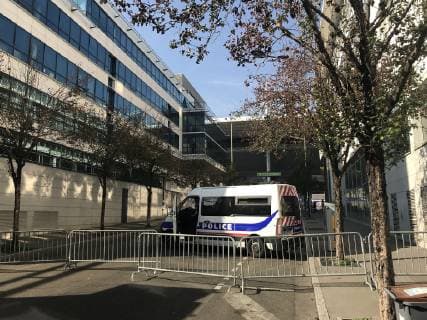 Football, Nations League, Police presence outside the Stade de France in Paris