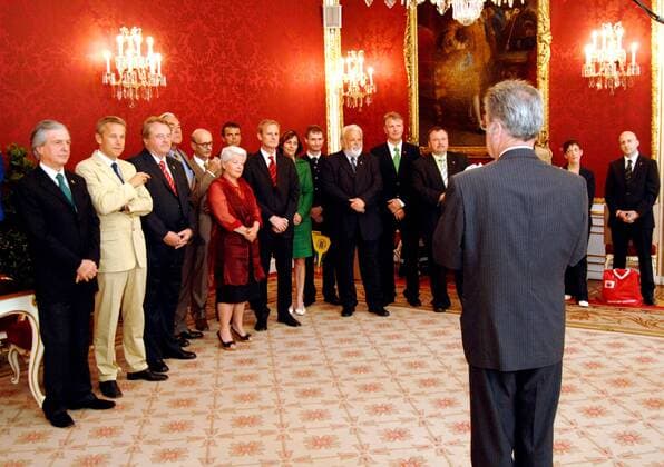Football, EURO, reception of the Ambassadors of Passion at the Hofburg in Vienna