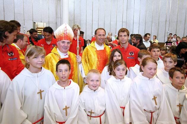 Football, EURO 2008, Austria attends a Catholic service in Stegersbach