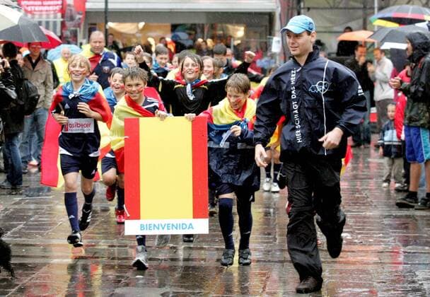 Football, EURO 2008, Opening of the Fan Zone in Innsbruck, Fans brave the rain