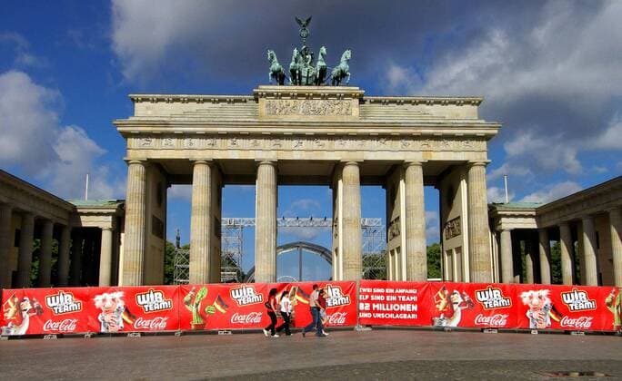 Football, EURO 2008, Setting up the Fan Mile in Berlin for the semi-final Germany - Turkey