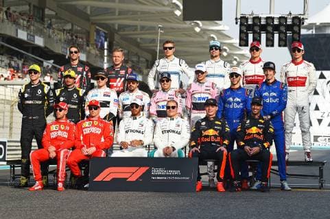 Formula 1, Abu Dhabi GP, season-ending driver photo
