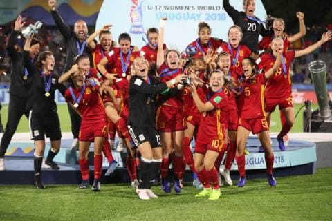 Football, Women's U17 World Cup, Final, Spain - Mexico, Spain is World Champion
