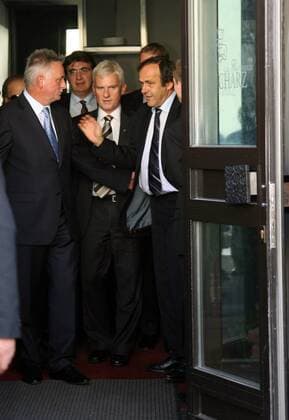 Football, UEFA President Michel Platini visits EURO 2012 host country Poland