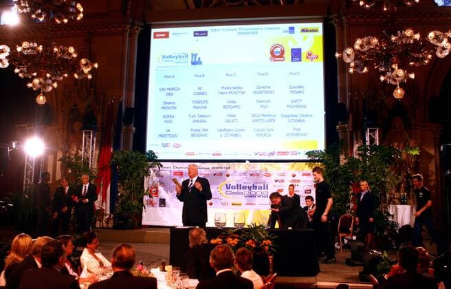 Volleyball, European Volleyball Gala, Group Draw of the Champions League 2008 2009