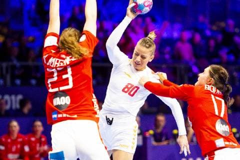 Handball, Women's European Championship, Denmark - Montenegro