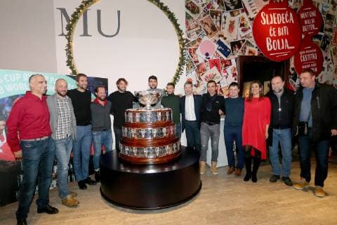 Tennis, DavisCup trophy unveiled in Zagreb