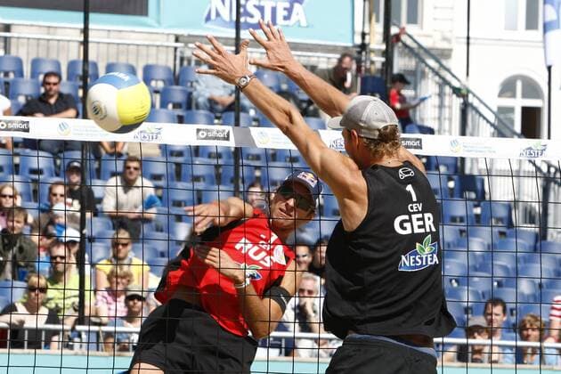 Beach Volleyball, European Championships, Men, Nummerdor Schuil win the final against Matysik Uhrmann